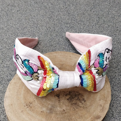 Pink Rainbow Unicorn Hairband