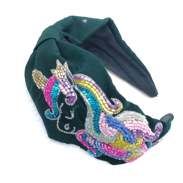 Dark Green Unicorn Hairband