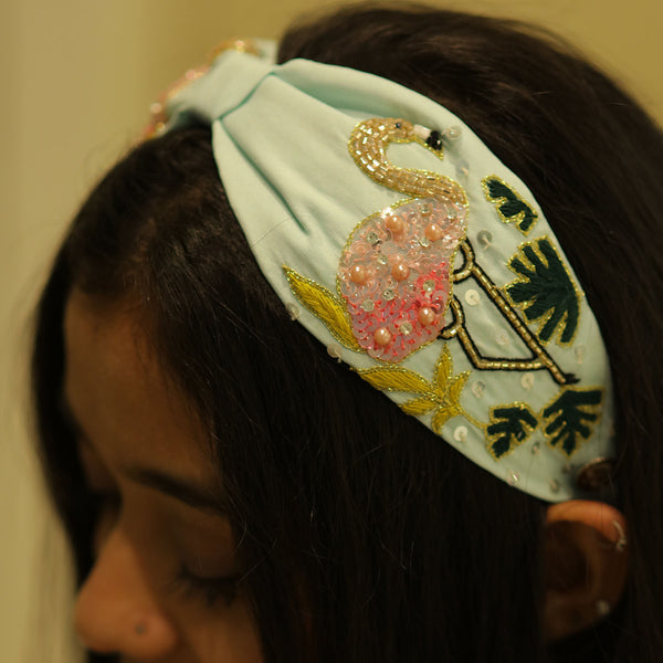 Green Flamingo Hairband