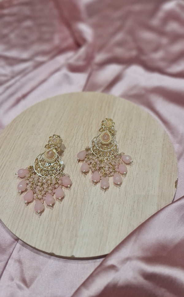 Modern Drop Earrings Pink