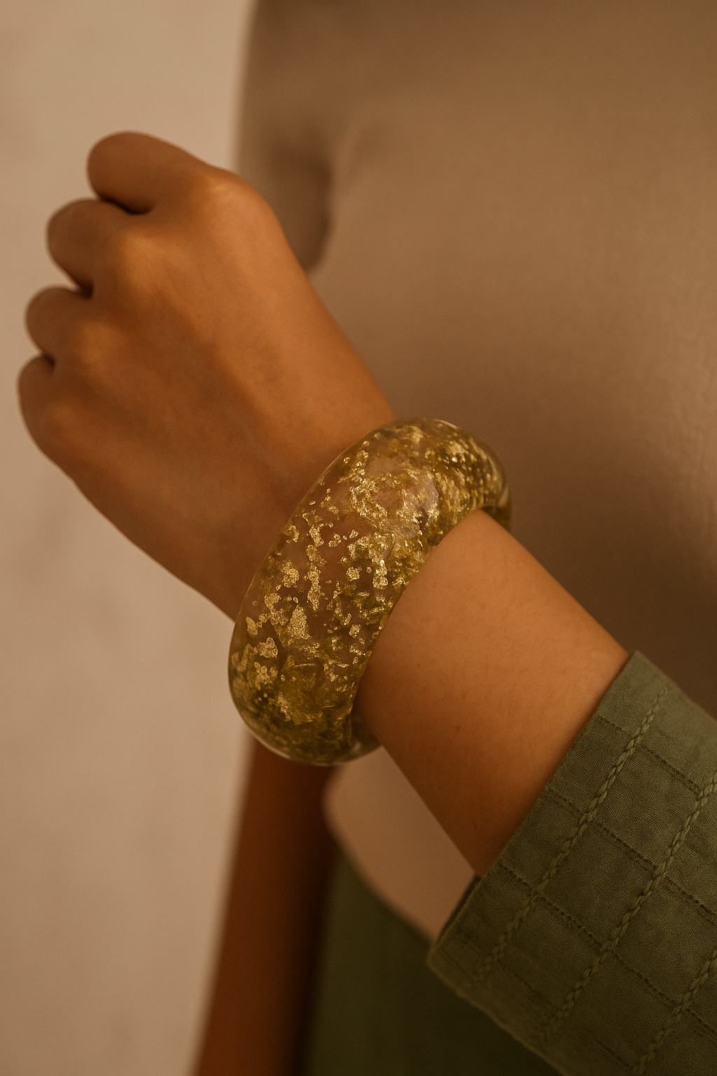 Golden Flake Bangle