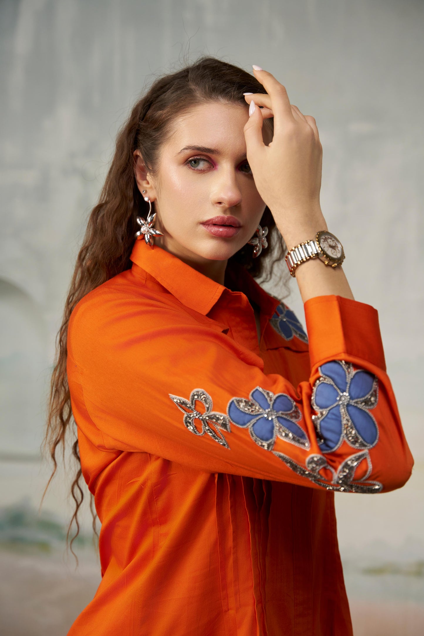 Vibrant Orange Tunic Dress