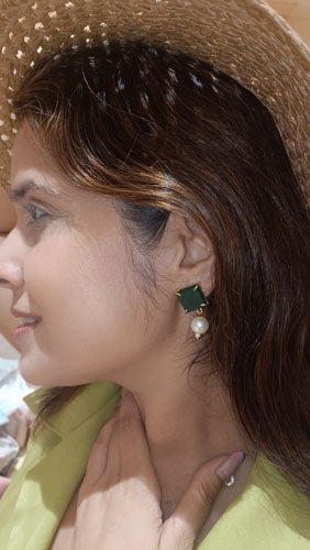 Ethereal Harmony Green Studs