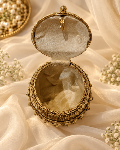 Regal Gold Bridal Potli Clutch (Mini)