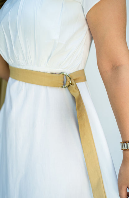 WHITE HIGH-LOW DRESS