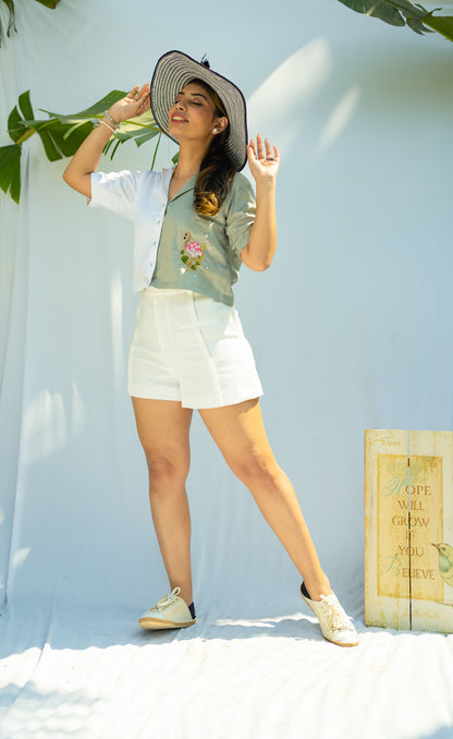 FLAMINGO COLOUR BLOCK SHIRT