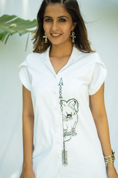 WHITE LIONESS DRESS