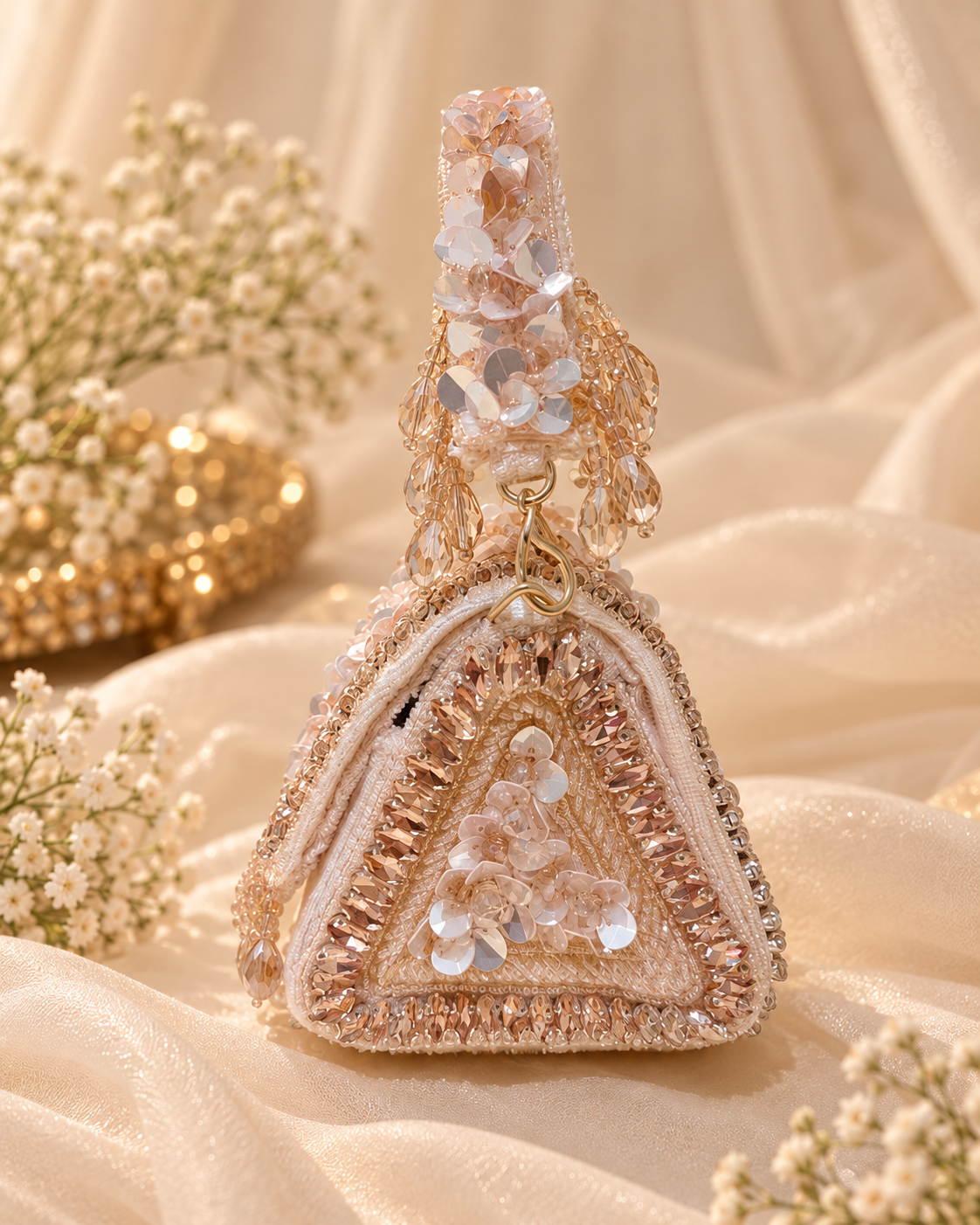 Ivory Sequin & Crystal Bridal Handbag