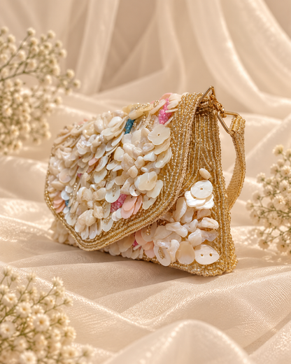 Pearl Beaded Bridal Clutch (Mini)
