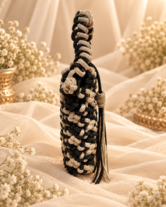 Black & Ivory Beaded Handbag (Big)