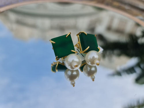 Ethereal Harmony Green Studs