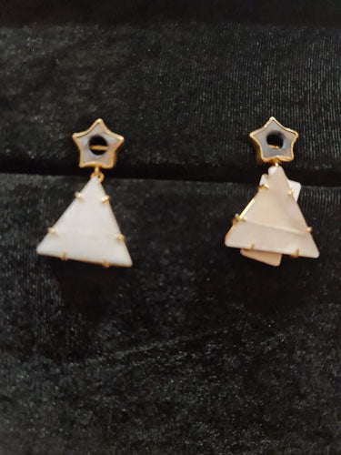 Crystal Triangle Studs