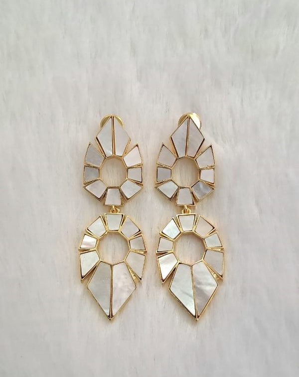 Geometric Mother-of-Pearl Earrings