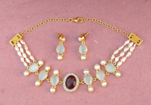 Ruby & Pearl Radiance Choker