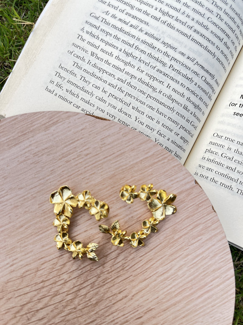 Flower Hoops Eaarrings