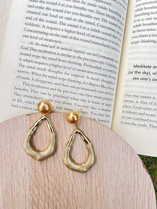 Abstract Outline Drop Earrings