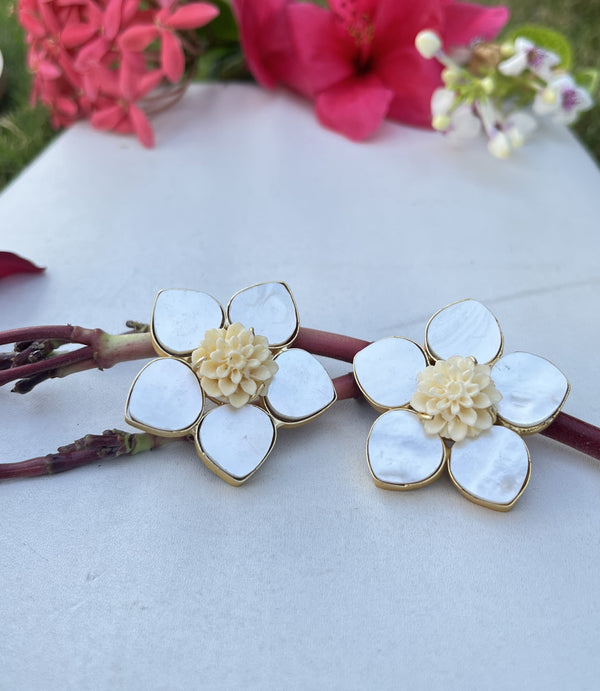 Oval Opal Stud Earrings