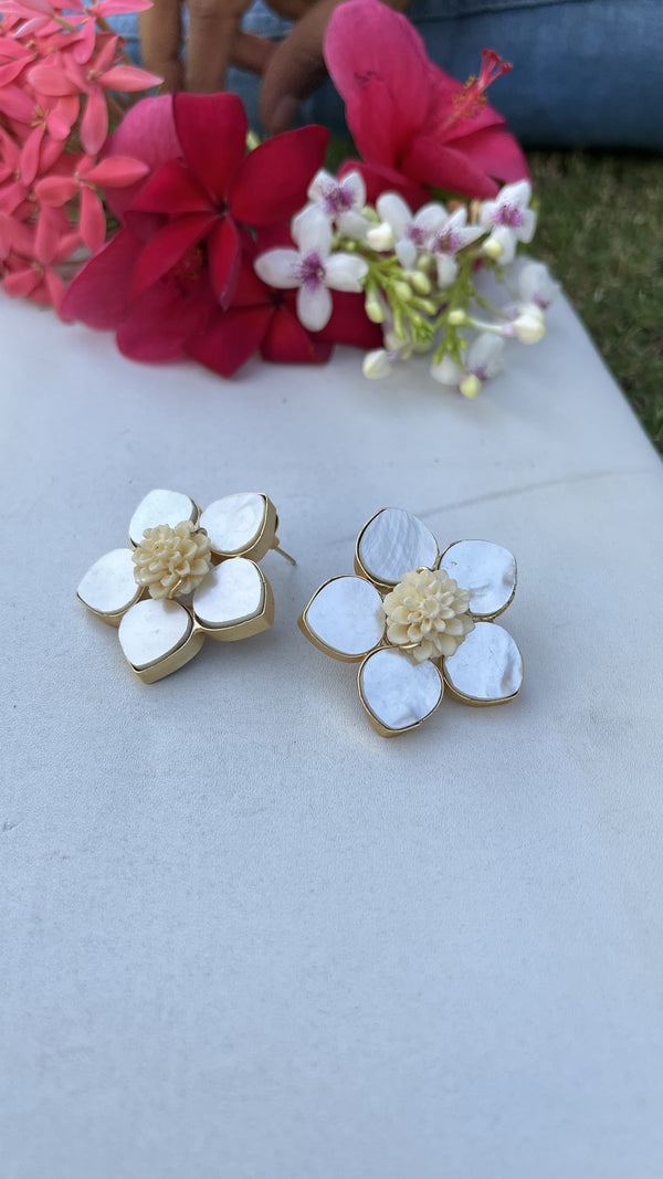 Oval Opal Stud Earrings