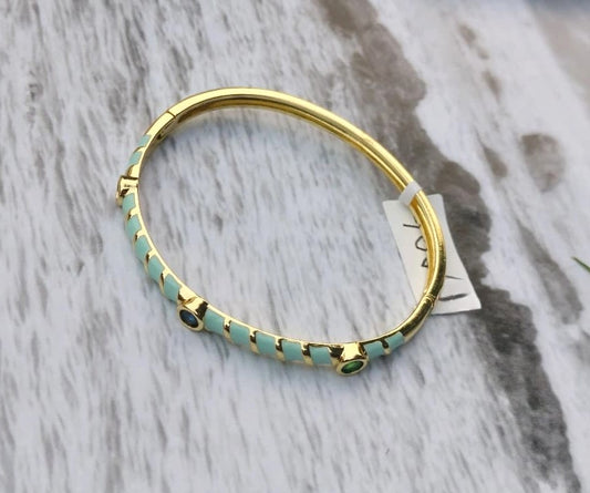Dual Gem Aqua Bangle