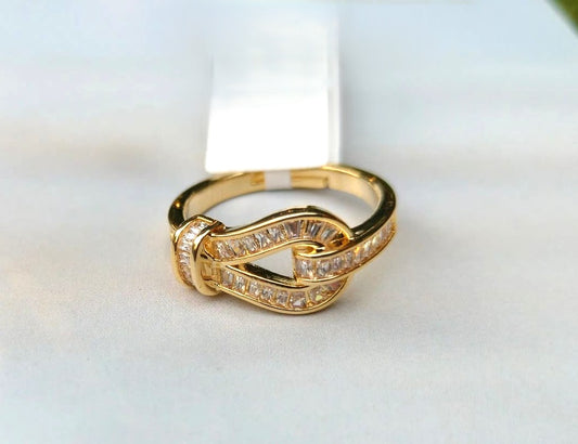 Chic Diamond Knot Ring