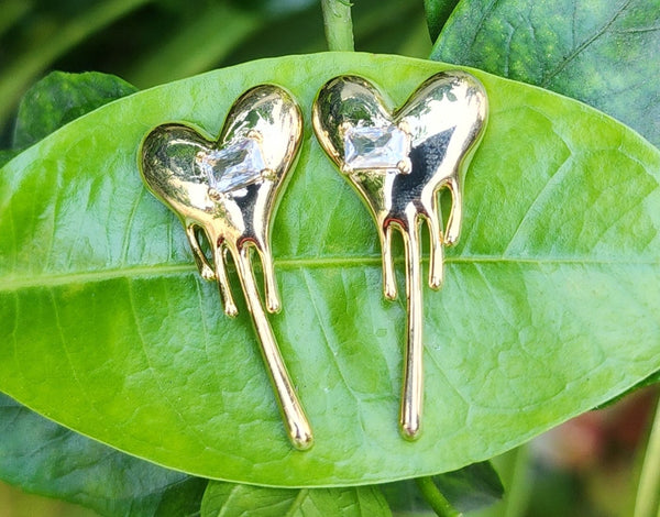 Melted Heart Earrings