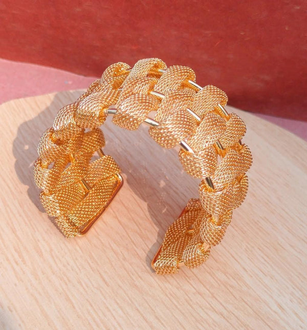 Woven Gold Cuff