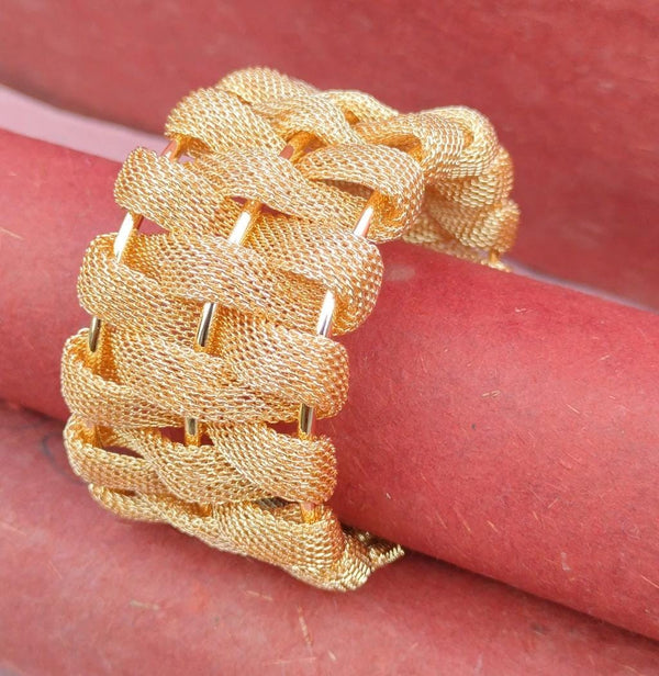 Woven Gold Cuff