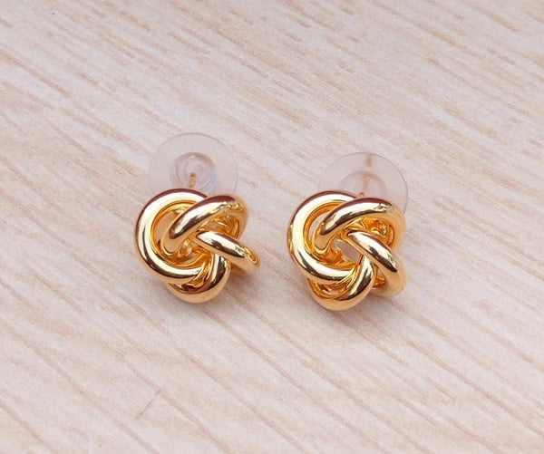 Knotted Gold Studs