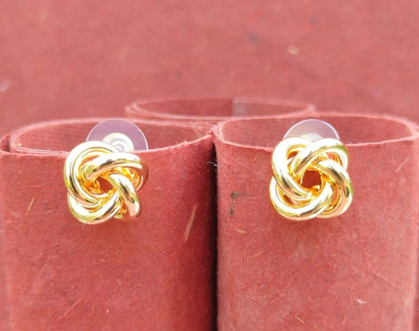 Knotted Gold Studs