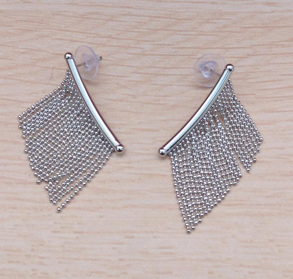 Silver Cascade Earrings