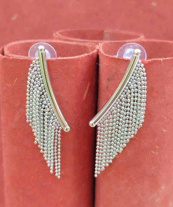 Silver Cascade Earrings