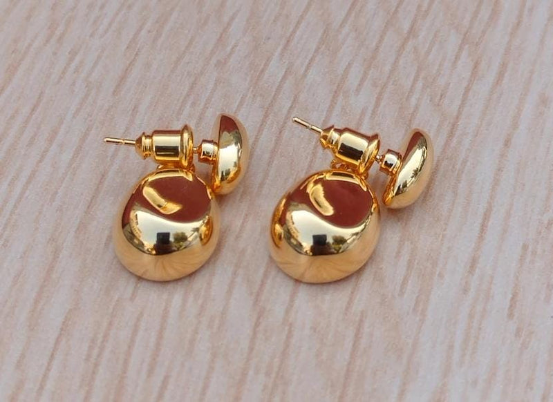 Double Ball Gold Studs