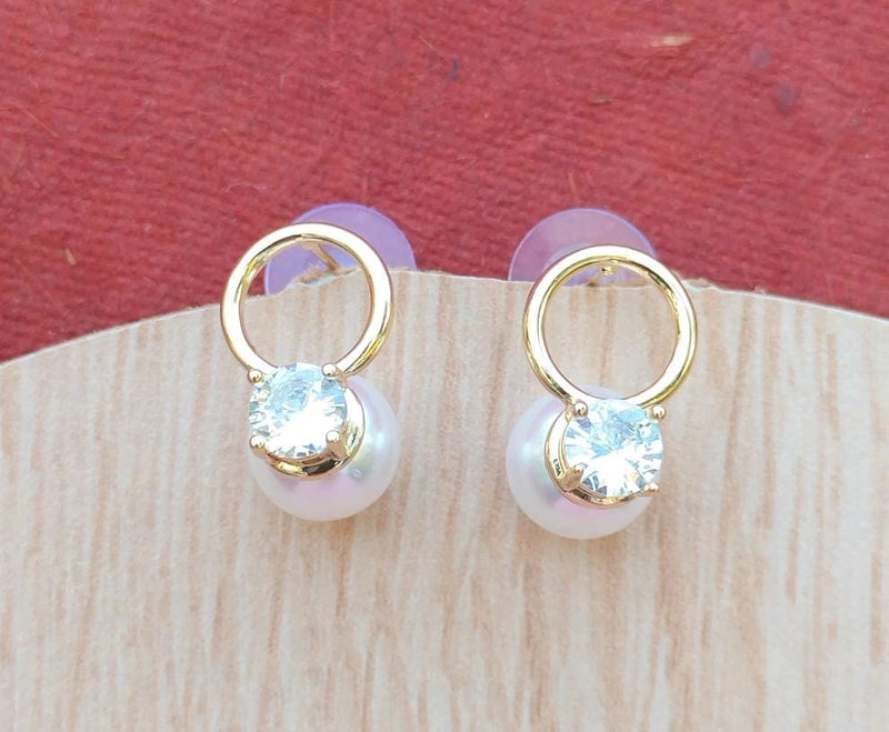 Pearl & Gem Halo Studs