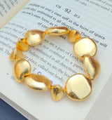 Textured Gold Nugget Bracelet