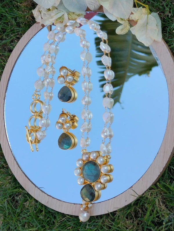 Classic Pearl Medallion Necklace