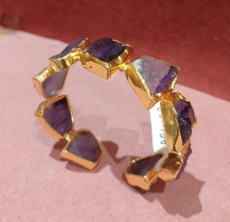 Golden Amethyst Cuff