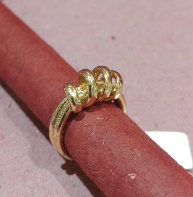 Textured Gold Coil Ring