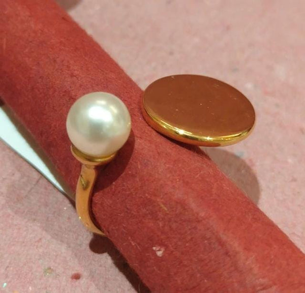 Ring with Pearl Accent