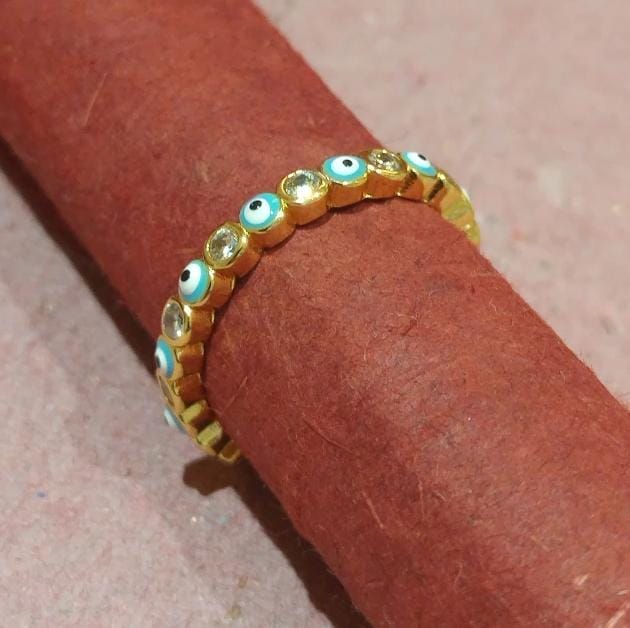 Delicate Ring with Turquoise Accents