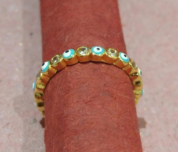 Delicate Ring with Turquoise Accents