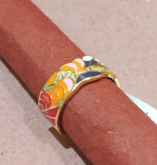 Enamel Statement Ring