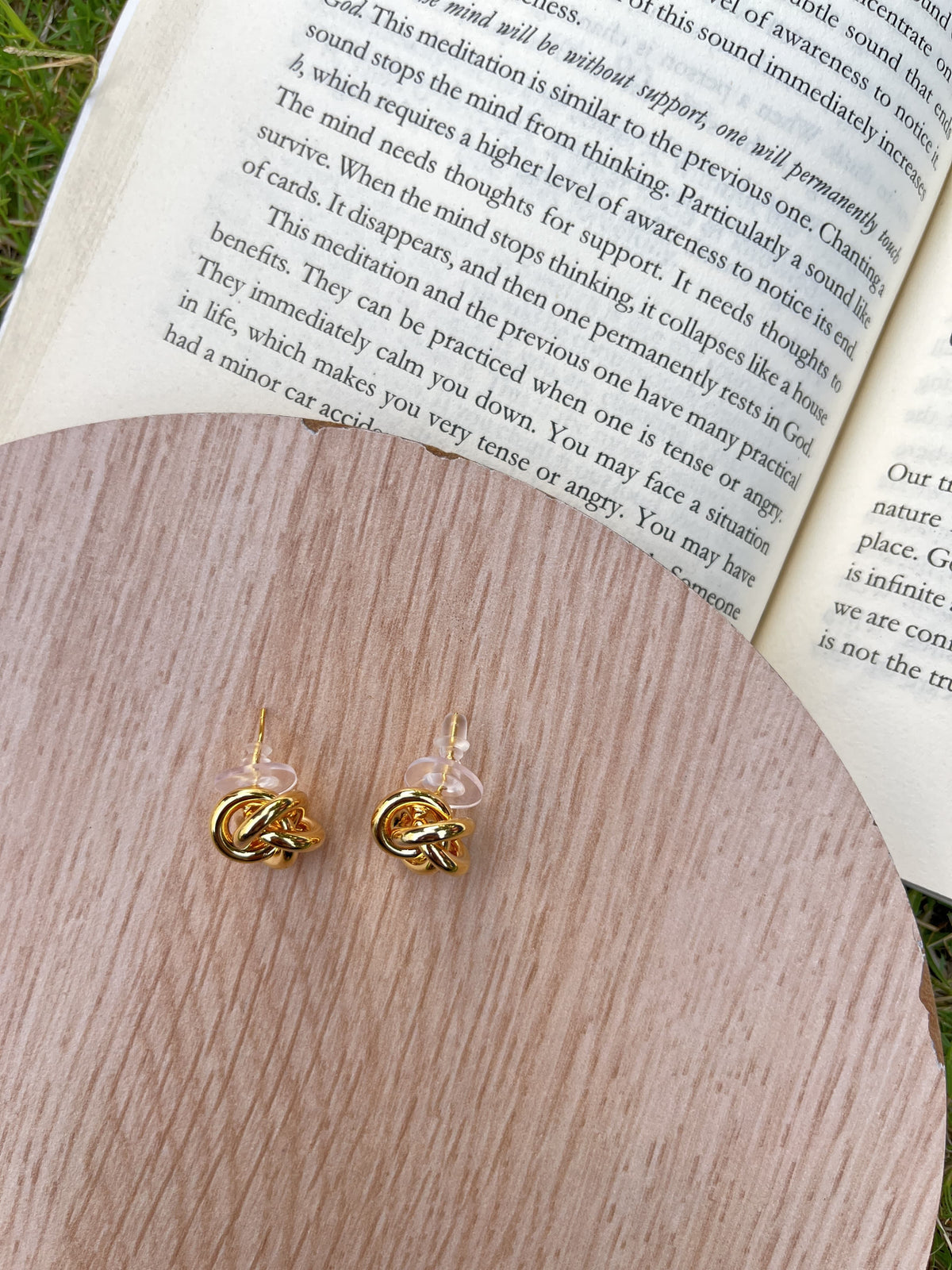 Knotted Gold Studs