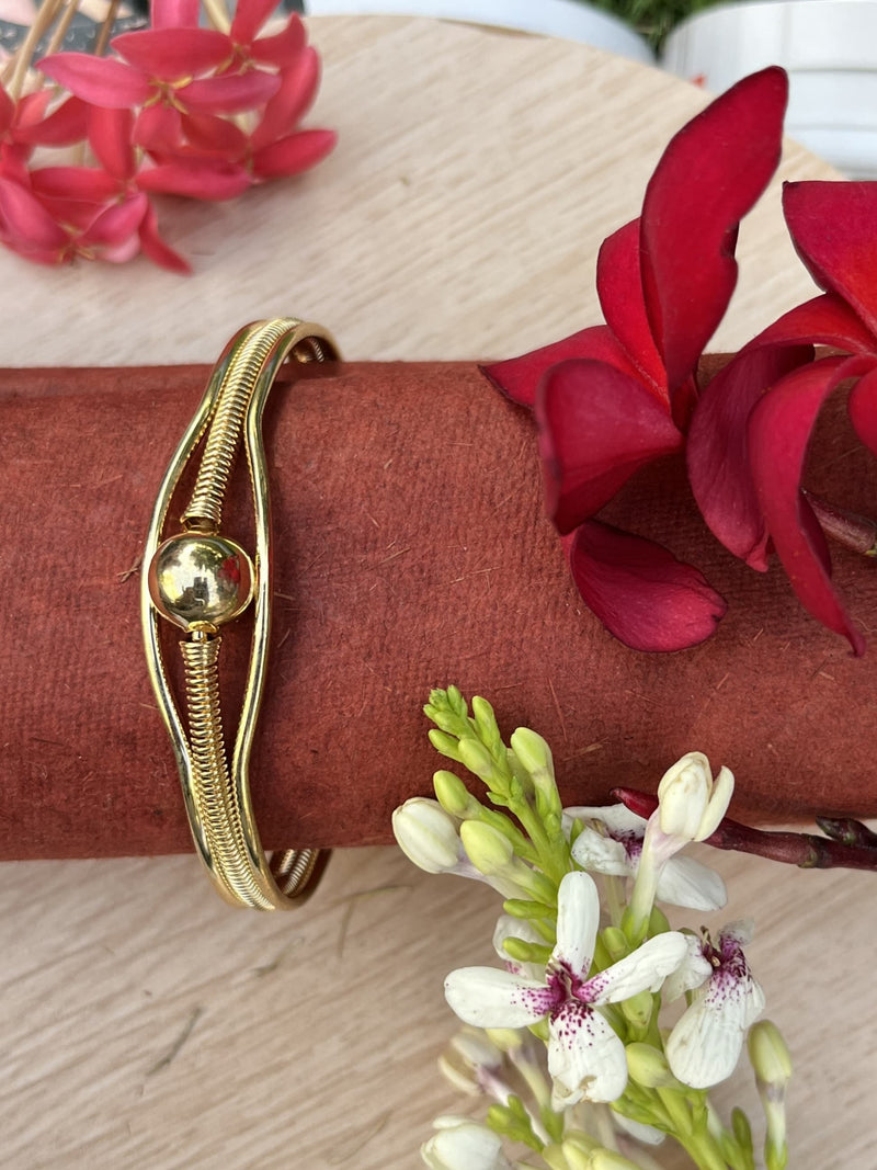 Gold Wire Cuff Bracelet