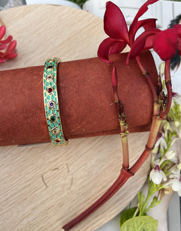 Enamel Kada Bracelet