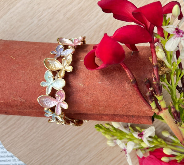 Floral Petal Bangle Set
