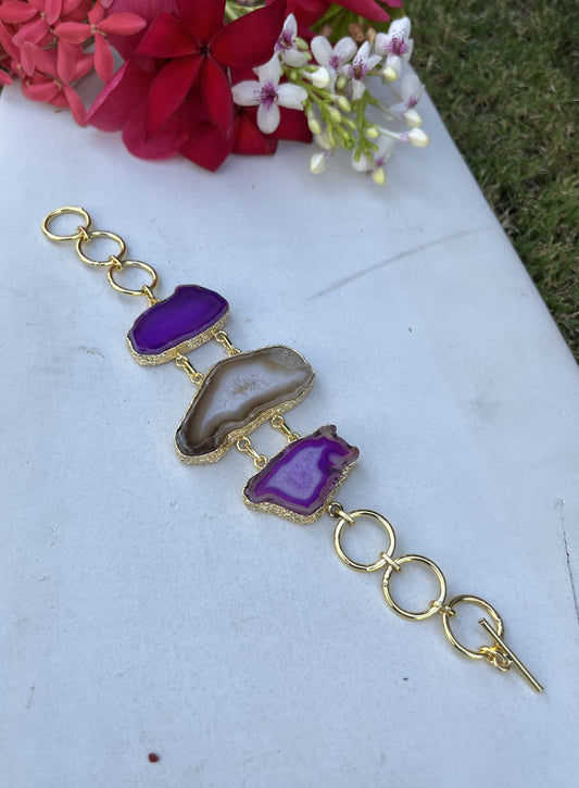 Two-Tone Stone Bracelet