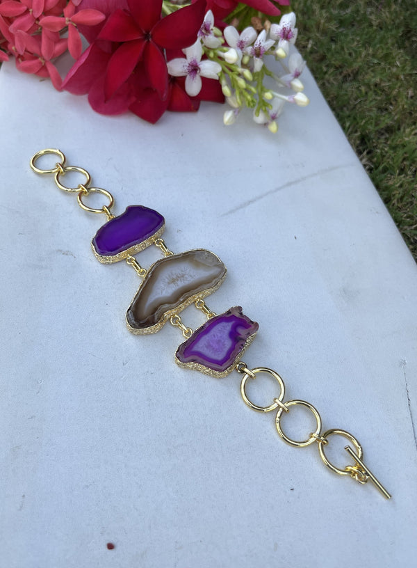 Two-Tone Stone Bracelet
