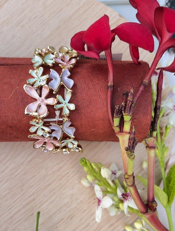 Pastel Floral Bangle Set