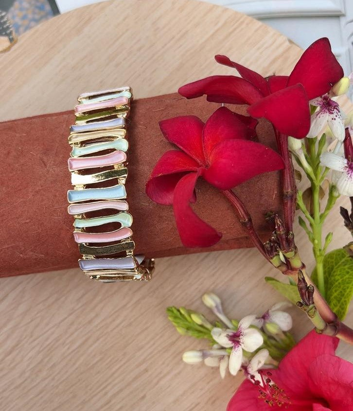 Pastel Enamel Bangle Set
