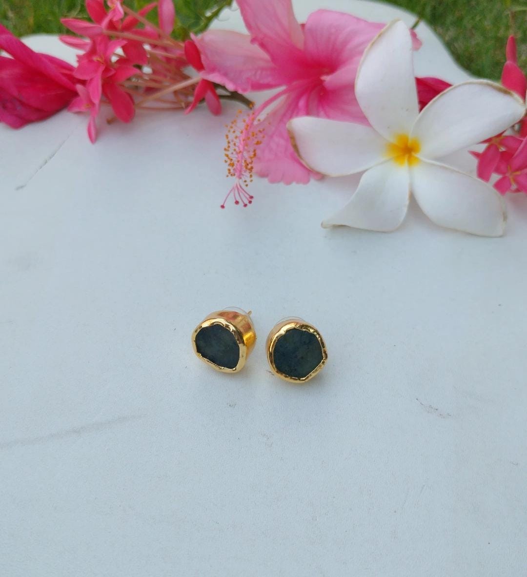 Raw Black Onyx Stud
